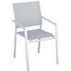 Moia Greenwood Sedia Zara Alluminio Bianco Textilene Grigio 54×89