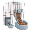 Oncpcare Set di mangiatoia per conigli e bottiglie d'acqua, ciotole per cibo e acqua, piccola mangiatoia per animali domestici con coperchio, ideale per conigli, furetti, gatti, uccelli