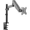 Techly 102772 Supporto da Scrivania per Monitor 17-32 con Molla a Gas Estensione 420 mm Nero