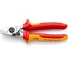 KNIPEX Cesoia per cavi Con molla di apertura cromata isolati con manici rivestiti in materiale bicomponente, collaudati VDE 165 mm, 95 26 165
