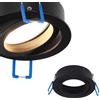 EDO Faretto da Incasso Rotondo OSMIN RING Nero Ø74 mm - Faretto Incassato Orientabile - Anello Intercambiabile per Lampade OSMIN RIM - Lampada Moderna per Soggiorno, Camera da letto, Cucina