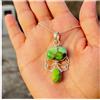 Ciondolo Fatto A Mano In Argento 925 Con Gemma Turchese Verde S-545
