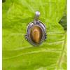 Pendente In Argento Sterling 925 Con Gemma Occhio Di Tigre S-245