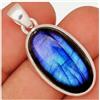 Splendido Pendente In Argento Sterling 925 Con Gemma Di Labradorite S-215