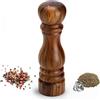 Aurevit Macinapepe Manuale - Macinapepe in Legno con Meccanismo in Acciaio Inox 420, Regolazione Esterna, Riempibile, Legno di Acacia, 23 cm