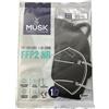 MUSK MEDIKAL TEKSTIL PLASTIK MUSK MASCHERINA FFP2 MUSK021 BLACK 10 PEZZI