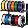 VEVOR Supporto di Stoccaggio per Filamenti 3D da 445 x 290 x 425 mm Ripiano per Filamento per Stampante 3D a Parete a 2 Livelli con Ruote, Filamenti Organizzati per Ufficio e Officina, Nero