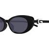 Gucci GG1680S 001 - Occhiali da Sole Neri con Lenti Grigio Scuro - Cat Eye Elegante con Dettaglio GG Metallico
