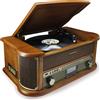 Soundmaster NR566BR Lettore di dischi retrò DAB+ Lettore CD USB Cassette Bluetooth