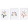 Crochetts Set di 3 immagini Crochetts Colorato Legno MDF 33 x 43 x 2 cm Balena arcobaleno (3 pezzi)