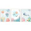 Crochetts Set Crochetts composto da 3 quadri per bambini con motivi oceanici LMN-90-C