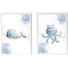 Crochetts Set Crochetts composto da 2 immagini per bambini con balena e polpo LMN-95-C