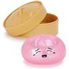 Toyland® Rosa Glitter Giocattolo sensoriale antistress a forma di Bao con scatola di plastica per la cottura a vapore - Giocattolo antistress per bambini - Dai 3 anni in su