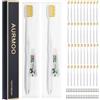 AURMOO 40x Spazzolino Monouso, Spazzolini Monouso con Dentifricio, | Spazzolino da Viaggio, Toothbrushes, Spazzolini per Hotel, Campeggio, Viaggi, Confezionati Singolarmente