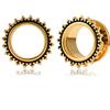 DOEARKO Dilatatore per Orecchio in Acciaio Inossidabile Double Flared Ear Stretching Piercing Corpo Gioielli 6-16mm (Oro, 10MM)