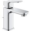Grohe Cubeo Miscelatore Rubinetto Monocomando StarLight Cromo in Metallo per Lavabo Taglia S - 1016940000 ,