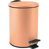 SPIRELLA - Pattumiera a Pedale Adelar 3L - Design Moderno - 16.8 x 16.8 x 25 cm - Colore Pesca Opaco - Coperchio Anti-Odore - Ideale per Cucina e Bagno - Materiale Durevole