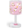 Dalber Lampada da tavolo per bambini, luce da comodino e da notte Kawaii Friends Pink Animals, 41761S, G4-4W LED - Lampadina inclusa