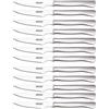 Arcos Coltelleria da Tavola - Scatola 12 pezzi Coltello bistecca Coltello Tavola - Monoblocco Unipezzo 110 mm Colore Argento (12 pcs)