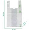 500 Shopper Bio Bianche Piccole - 23x40 Cm - Resistenti, Ecologiche E Compostabili