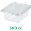 100 Vaschette 500cc Trasparenti Quadrate Con Coperchio - Praticità E Versatilità