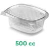 50 Vaschette Trasparenti Ovali 500cc Con Coperchio - Contenitori Alimentari Capienti Per Asporto, Gastronomia E Delivery
