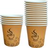 50 Bicchieri In Cartoncino 120 Ml Avana - Grafica Caffè | Ideali Per Espresso Lungo, Ginseng E Bevande Calde