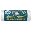 10 Sacchetti - 70x110 - Raccolta Differenziata Bianco - 110 Litri - Made In Italy