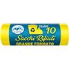 10 Sacchetti - 70x110 - Raccolta Differenziata Giallo - 110 Litri - Made In Italy
