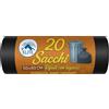 20 Sacchetti - 50x60cm - Raccolta Differenziata Nero - 30 Litri - Made In Italy