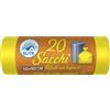 20 Sacchetti - 50x60cm - Raccolta Differenziata Giallo - 30 Litri - Made In Italy