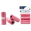 45 Sacchetti Igienici Per Feci Animali 30x22 Cm | Rosa | Rotoli Per Cani E Gatti
