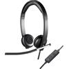 Logitech 981-000519 cuffia e auricolare cablato a padiglione ufficio usb tipo a nero, argento
