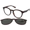 Polaroid PLD 2132/CS N9P/UC | Occhiali da Vista con Clip da Sole | Prova Online | Unisex | Plastica | Panthos | Marrone, Havana | Adrialenti