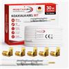 RedStar24 Cavo Coassiale SAT 30m 135dB Digitale | Classe A+ | Schermatura a 5 Strati per Ultra HD 4K DVB-S/S2, DVB-C/C2, DVB-T | Cavo Antenna Coassiale | 10 Connettori F | Bianco 30 Metri