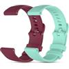 WindRen 2 Pezzi Silicone Cinturino Compatibile con Xiaomi Redmi Watch 5 Active/5 Lite, Cinturino di 22mm Ricambio Sportivo per Amazfit Active Max, Resistente All'usura, Impermeabile, Leggero