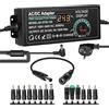 BuyWeek 120W 5A Adattatore di Alimentatore Regolabile Alimentatore Universale Adapter 100V-240V AC a DC 3V~24V Trasformatore con display digitale e 14 Punte CC Per Elettronica DC Motore DVD