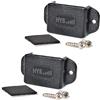 HYS Supporto radio in auto, compatibile con Motorola Baofeng Yaesu Midland, ogni walkie talkie con clip posteriore (2 pezzi, Nero)
