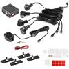 Qiilu Sensori Parcheggio Auto 65dB Retromarcia per Auto Parcheggio Posteriore Kit 4 Sensori con Suono di Allarme di Assistenza Al Parcheggio Intelligente Kit Allarme