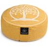 InufySoul® Cuscino da Meditazione Ergonomico - Riempimento Naturale in Grano Saraceno - Altezza Regolabile - Supporto per Postura Corretta (Marrone chiaro)
