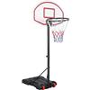 Yaheetech Canestro da Basket Esterno con Ruote e Supporto Riempibile Altezza Regolabile Gioco Pallacanestro Interno Rosso