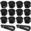 TXErfolg 40 Pezzi Tappo a Vite Ruota Universale Copridadi per Pneumatici Auto Copribulloni 17mm con Strumenti di Installazione per Tutte le Viti per Pneumatici da 17 mm