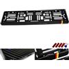 RZG 1 x nero idrografico in fibra di carbonio UK UE targa titolare cornice cornice auto tedesca Germania