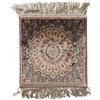 LaVelahome Tappeto Classico Piccolo cm 35x35 Francobollo Quadrato Con Frangia Nappe (PINK, 35_x_35_cm)