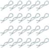 QUARKZMAN 1mm x 17mm Spille a Forcina a Molla, Spille Sicurezza per Ganci, Clip a R per Capelli in Acciaio Carbonio Tono Argento 20pz