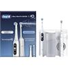Oral-B Idropulsore, 2 Beccucci Oxyjet, Spazzolino Elettrico iO6, 2 Testine, Bianco - 1 Idropulsore con Beccuccio Oxyjet e Beccuccio con Getto D'Acqua, 2 Testine di Ricambio per Spazzolino Elettrico,