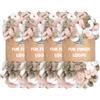 BambooMN JubileeYarn Fun Finger Loops - Gomitolo di filato in poliestere, 100 g/matassa, rosa, marrone, bianco, 4 matasse
