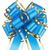 QUARKZMAN 5pz 4 Fiocchi Regalo Grandi Dorato, Fiocchi Regalo per Auto Organza Nastro per Cestini per Auto Nuziali Regali Fiocco Natale, Azzurro Chiaro