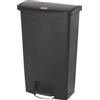 Rubbermaid - Slim Jim Step On Container Front Step Plastica 68 litri - Polietilene - Nero