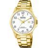 Festina SWISS MADE Orologio Uomo Analogico Acciaio 316L Oro - Quarzo Data - Vetro Zaffiro Resistente - Impermeabile 10 ATM - F20044/1 Classic Steel